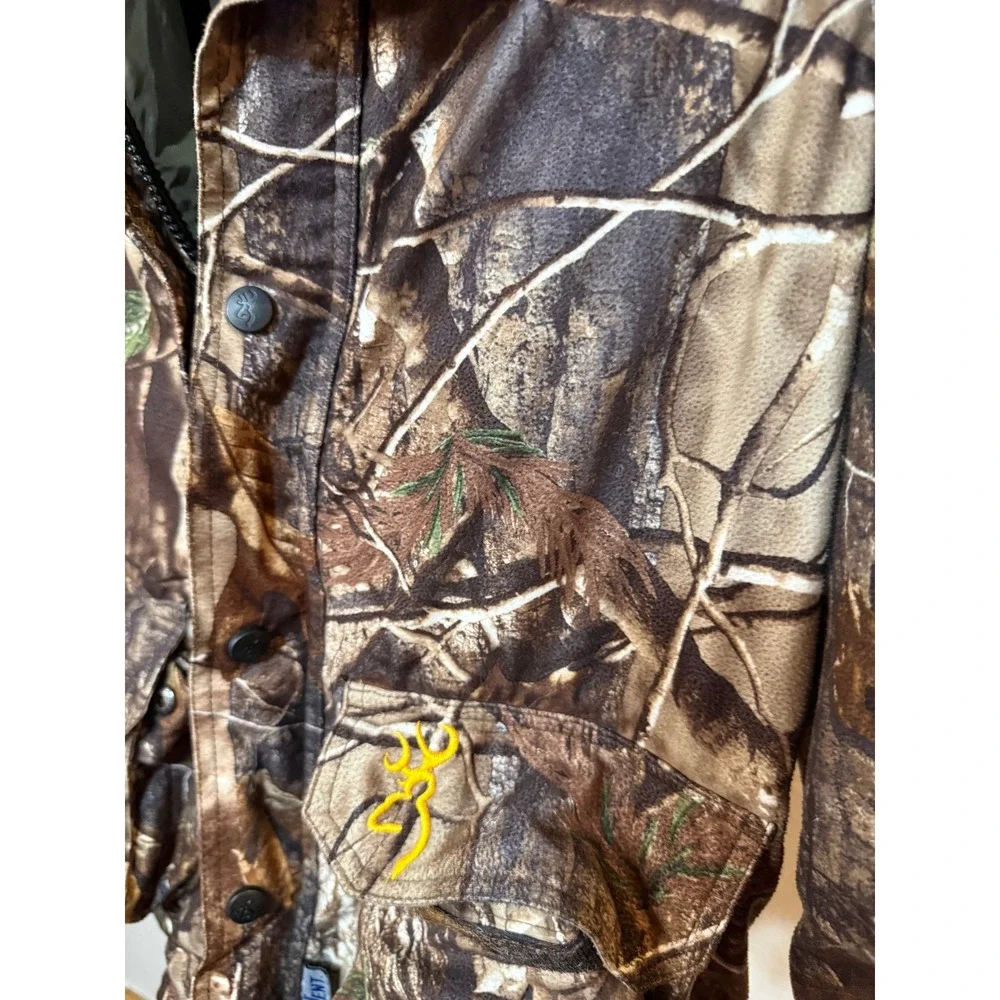 Browning Jr Pre-Vent Camo Hunting Jacket Boys Large Realtree Insulated 303-673